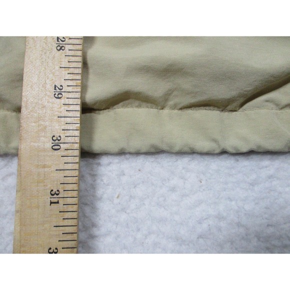 Abercrombie Fitch Jacket Mens Large Beige Hooded Parka Lined Zip Coat - Picture 8 of 9